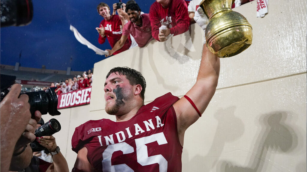 Jemele Hill’s controversial take on why NIL is improving college football Indiana offensive lineman Carter Smith celebrating.jpg