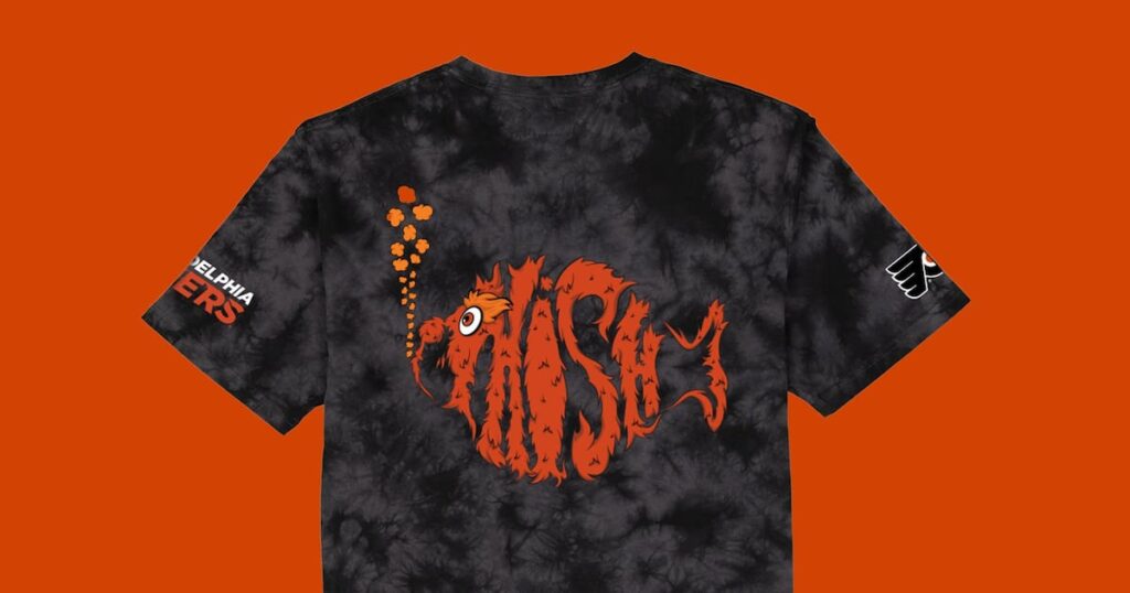 Flyers to welcome the NHL’s first Phish theme night featuring a Gritty-themed t-shirt PCKWIQDKM5AKZOAAMGFFCXGCGA.jpg