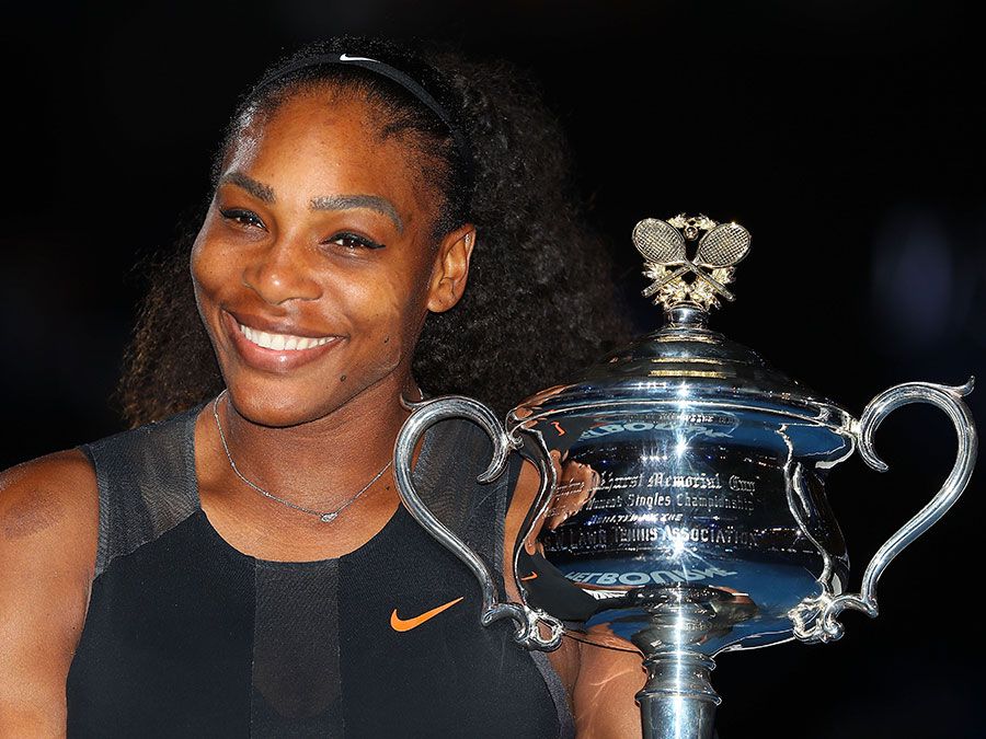 Vancouver Canucks | History and notable players Serena Williams womens single trophy Australian Open Januray 28 2017.jpg