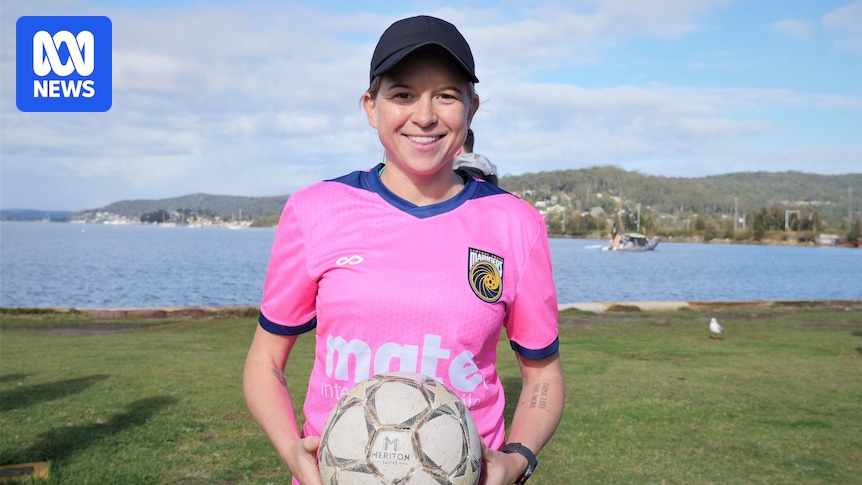 Fran Hurndall is nearing the end of a 1,000km journey dribbling a football along Australia’s east coast. B2f37fc856145b62581856f3132a816c.jpeg