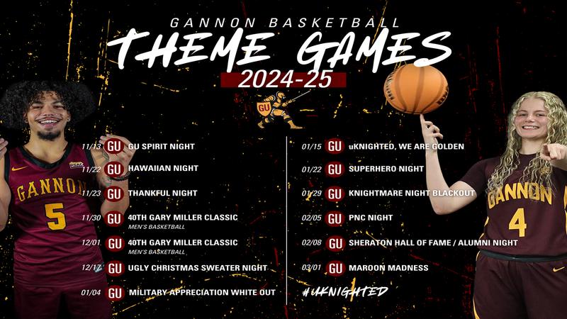 Gannon Athletics Announces Theme Nights for 2024-25 Basketball Season 1766986602 fit.jpeg