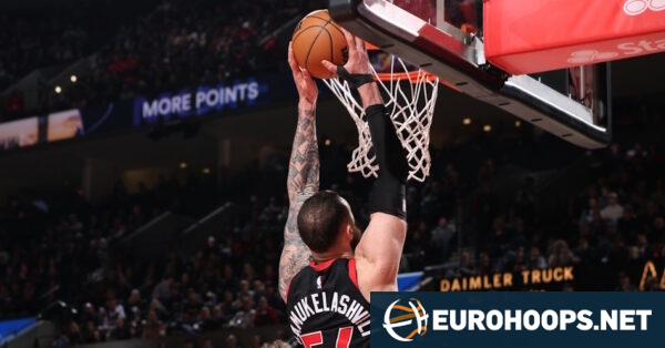 NBA results and ranking: Mamukelashvili loses 22, Sabonis reaches 24 01c30687 sandro mamukelashvili dunks toronto raptors at portland trail blazers 600x314.jpg