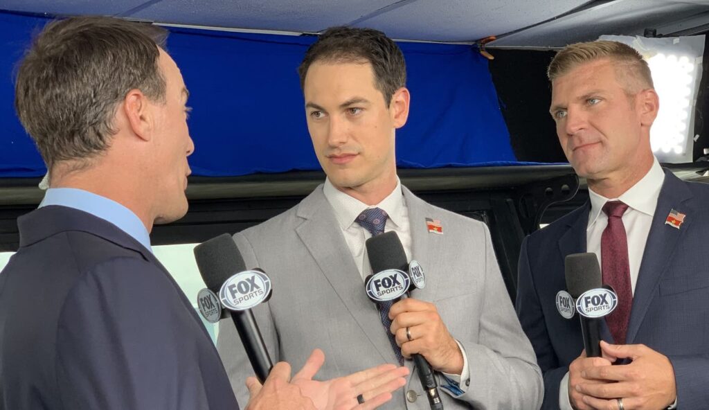 Harvick Logano Bowyer in Drivers Only Charlotte 2019 booth 1 1040X585 scaled.jpg